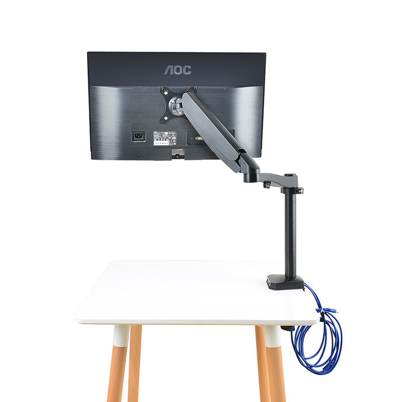 Fully Adjustable Gas Spring Lcd Monitor Desk Stand For Display 17-27inches.