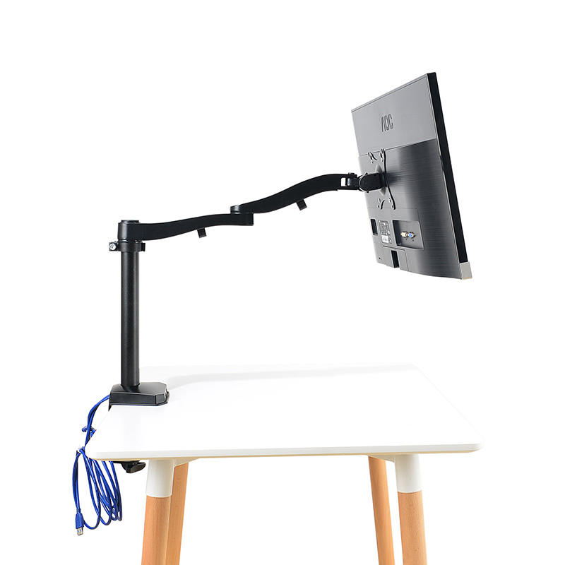 Single Heavy Duty Monitor Desk Mount For The Screen Up To 27 Inch
